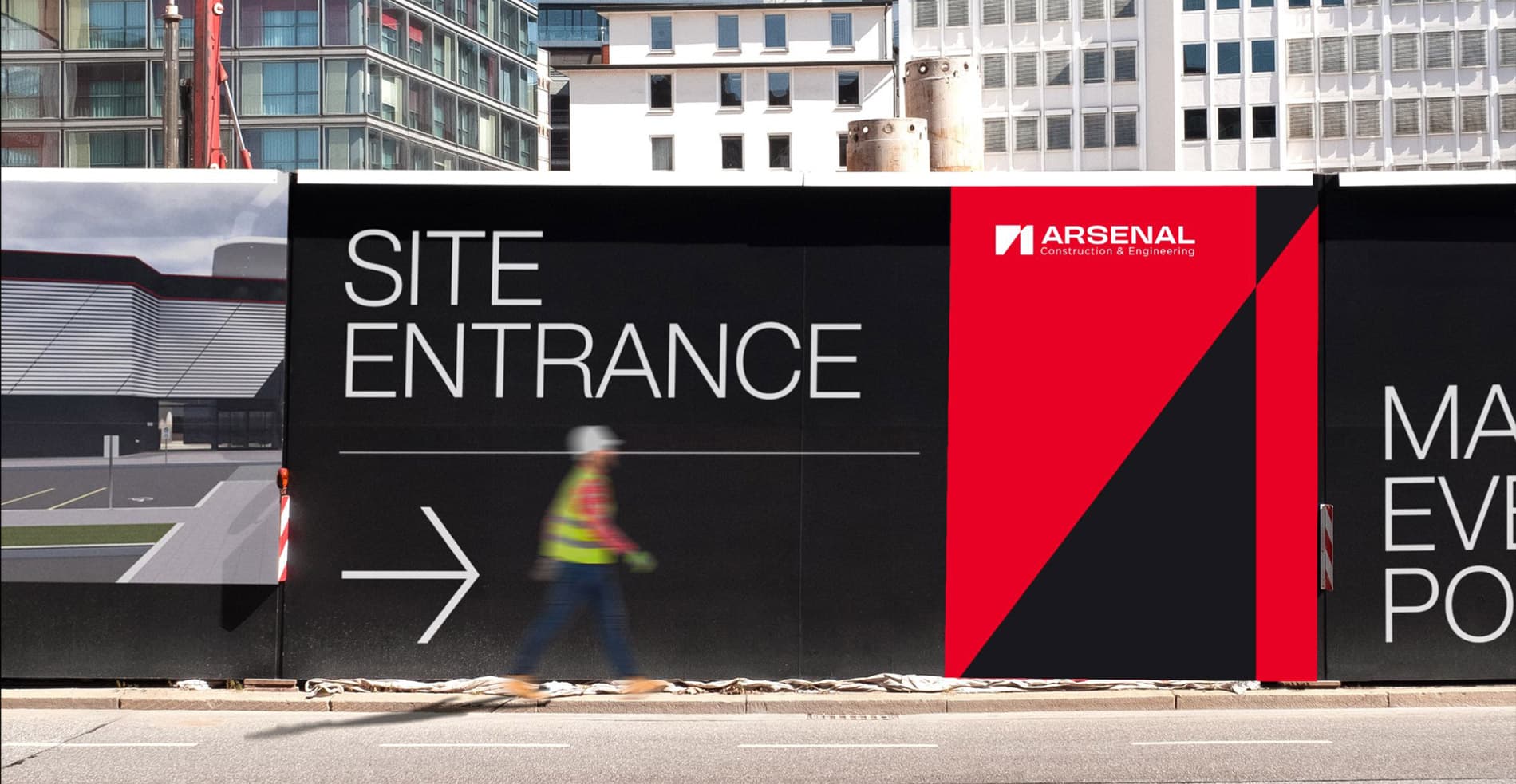 Logo and corporate identity for Arsenal Construction Engineering