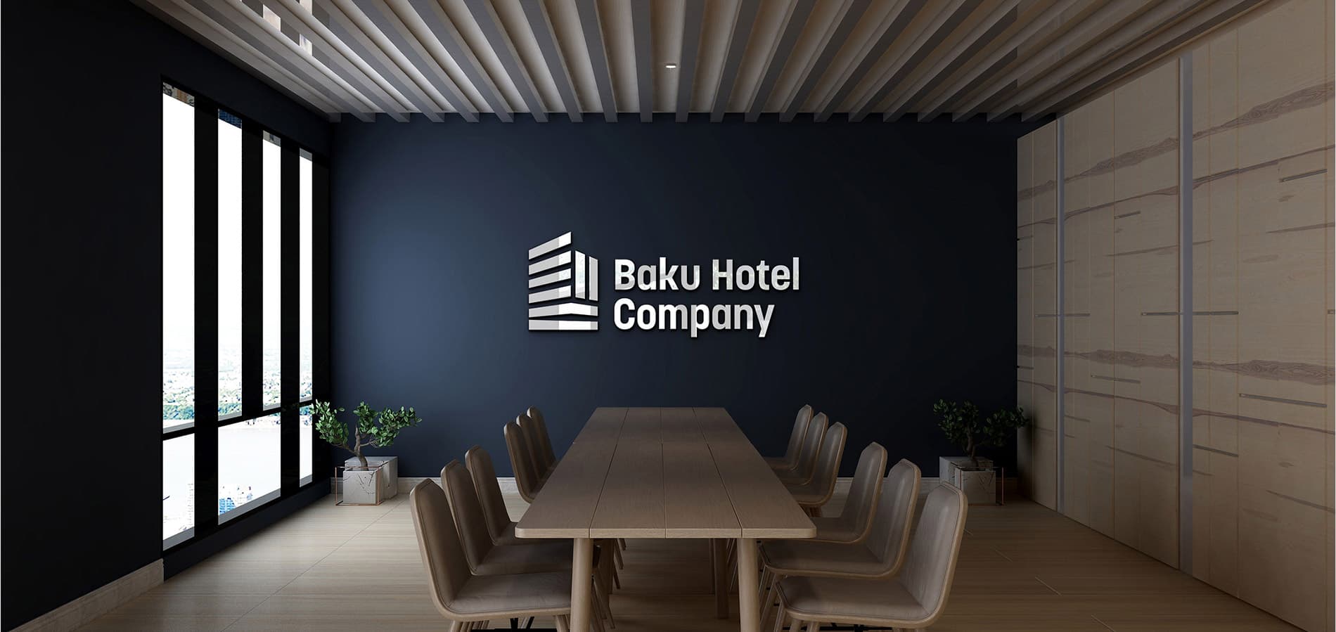 Logo, branding, and brandbook design for Baku Hotel Company