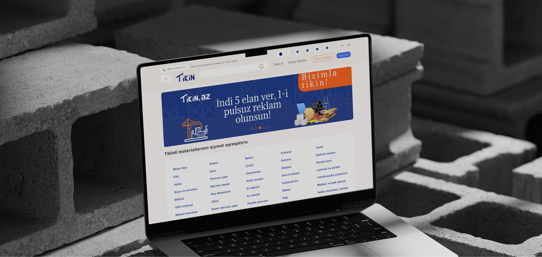 Разработка каталога и платформы объявлений Tikin.az
